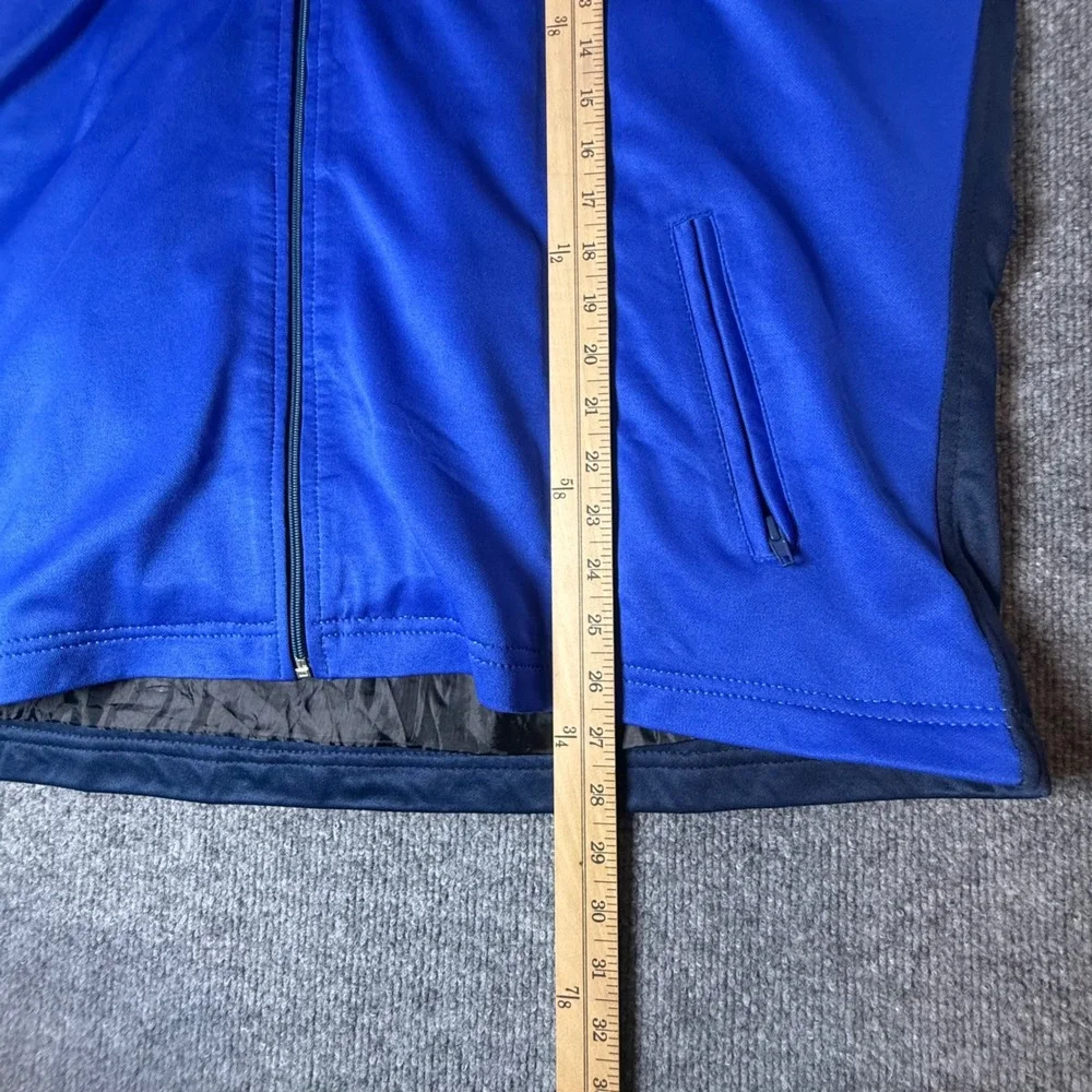 Mens 3XL Blue Red Track Jacket Athletic‎ Full Zip Embroidered Patch Ted Lasso
